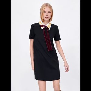 NWOT Black Collared Zara Dress